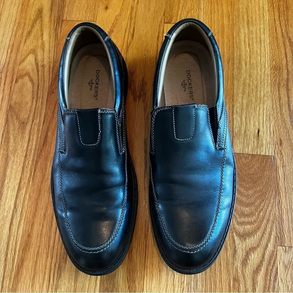Dockers Black Slip On Loafers Size 12